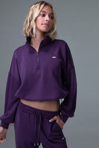 MFD Funnel Neck Half zipper Raglan Sleeve Relax Casual Sweatshirt