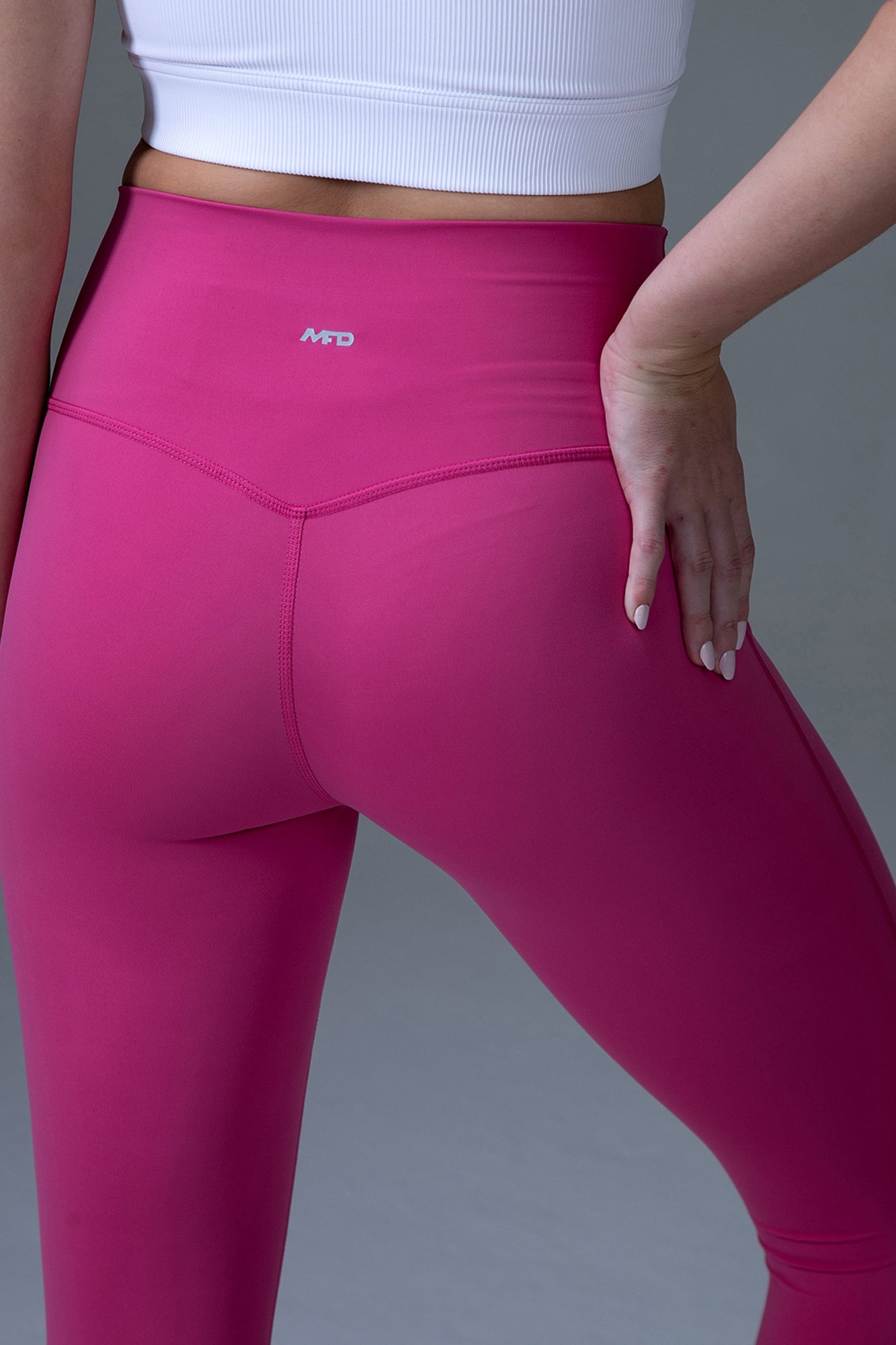 MFD Pull On High Waisted Solid Yoga 7/8 Leggings