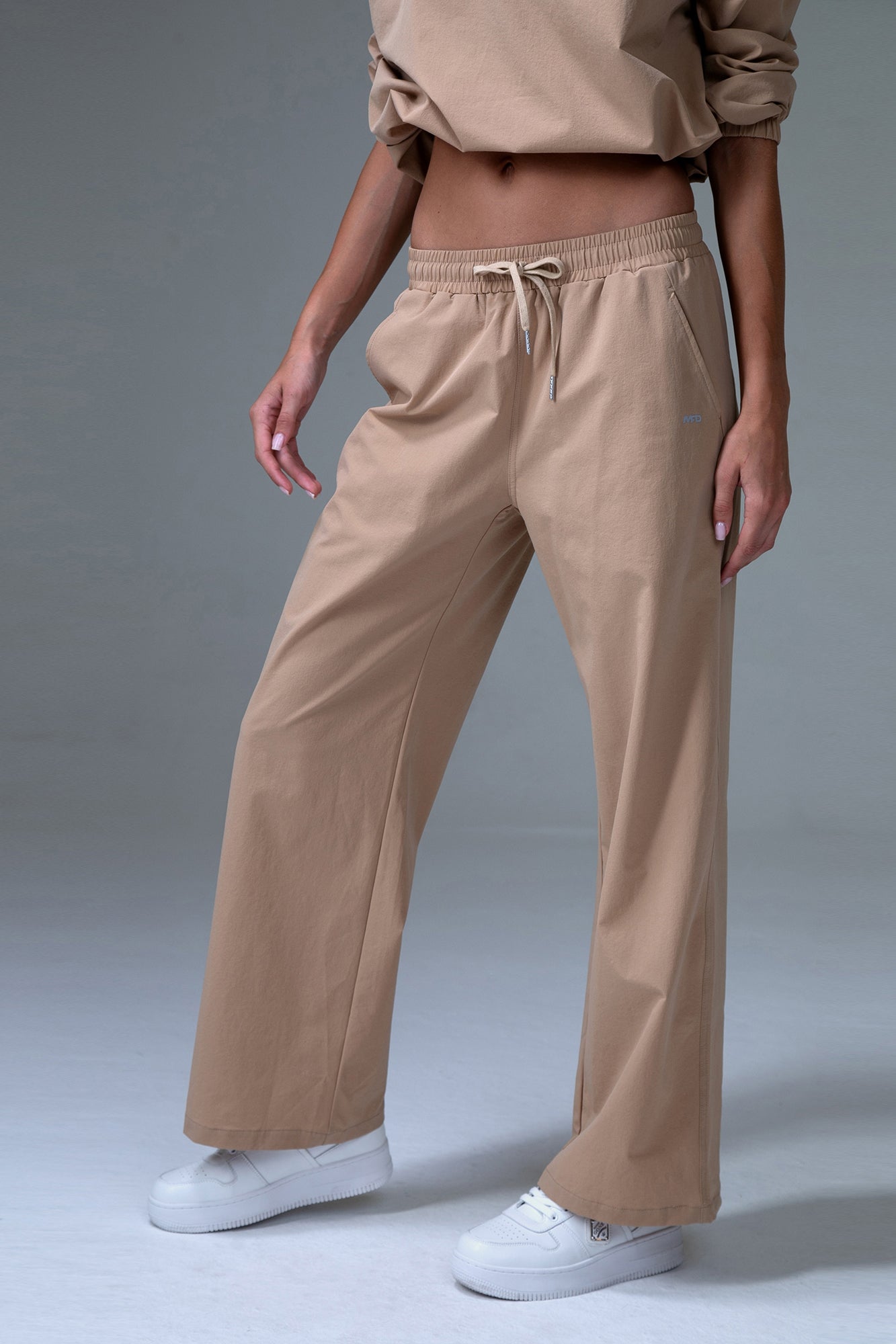 MFD High Waisted Drawstring Side Pocket Ruched Joggers