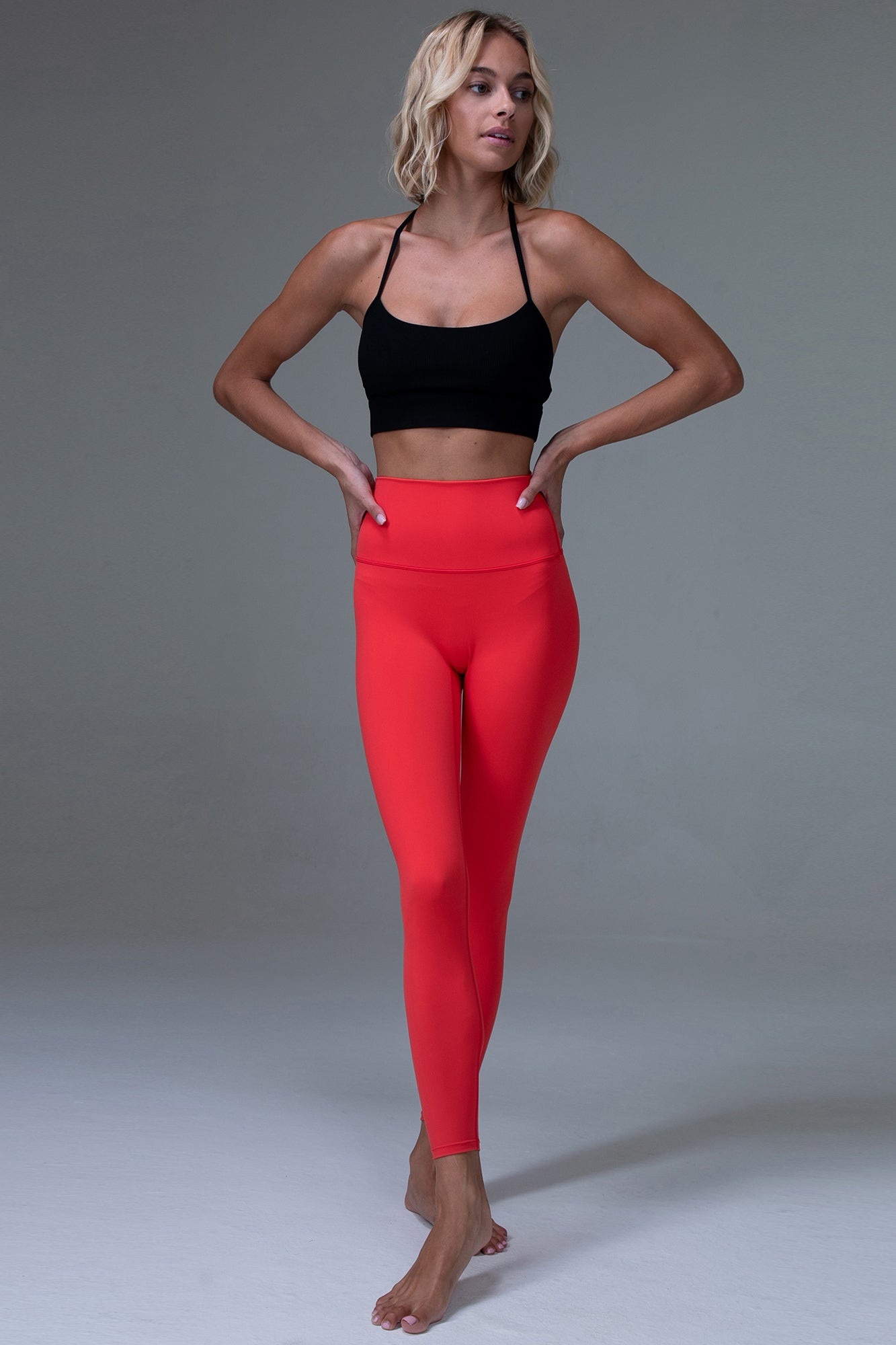 MFD Pull On High Waisted Solid Yoga 7/8 Leggings