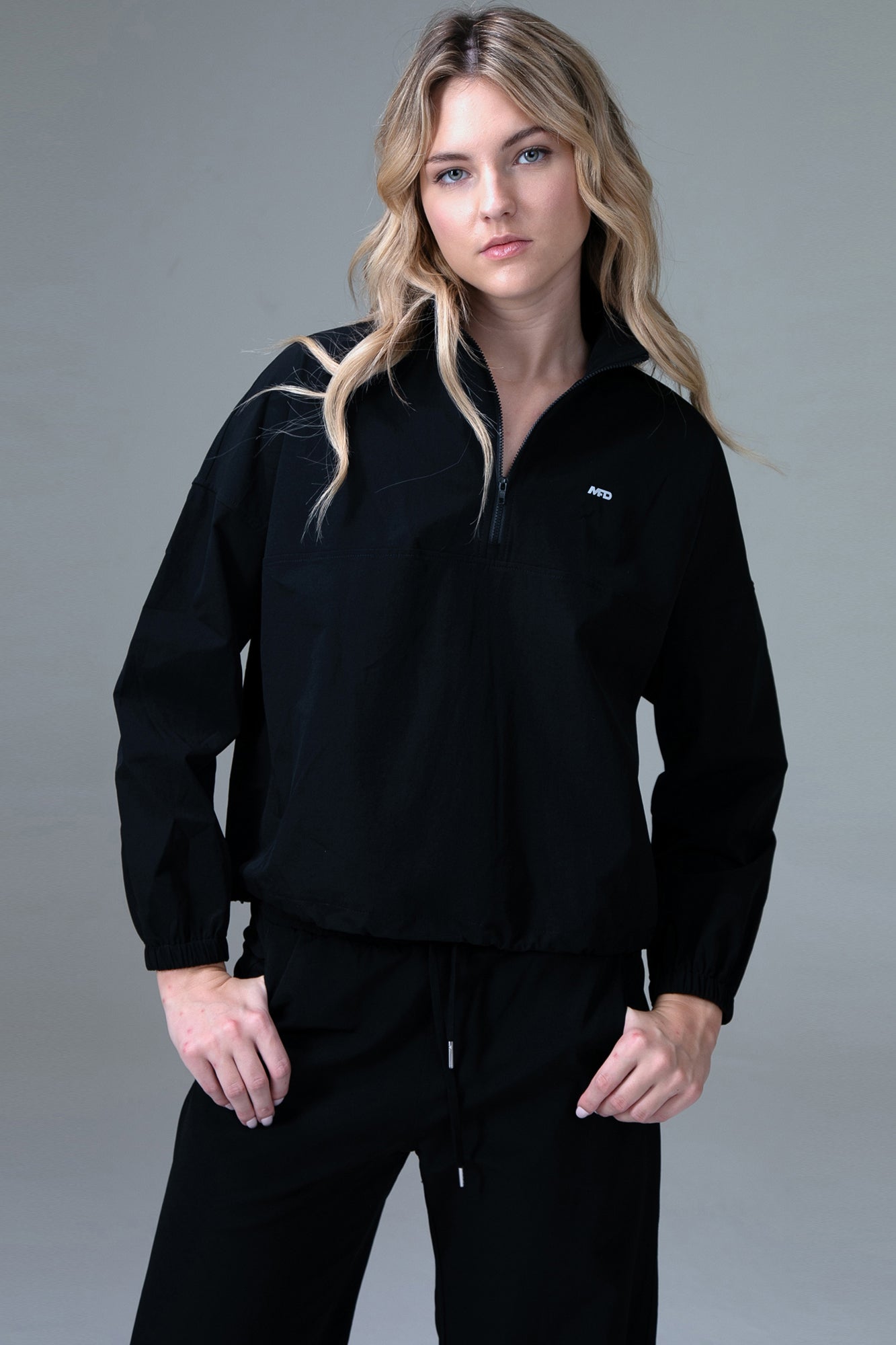 MFD Collared Zipper Long Sleeve Adjustable Block Hiking Cargo Jacket