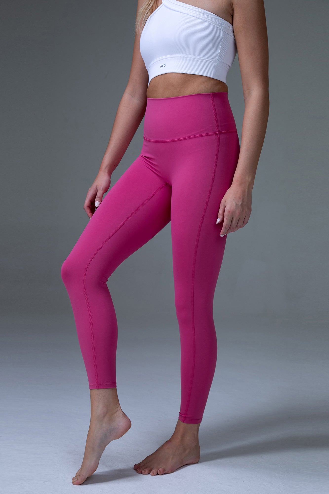 MFD Pull On High Waisted Solid Yoga 7/8 Leggings