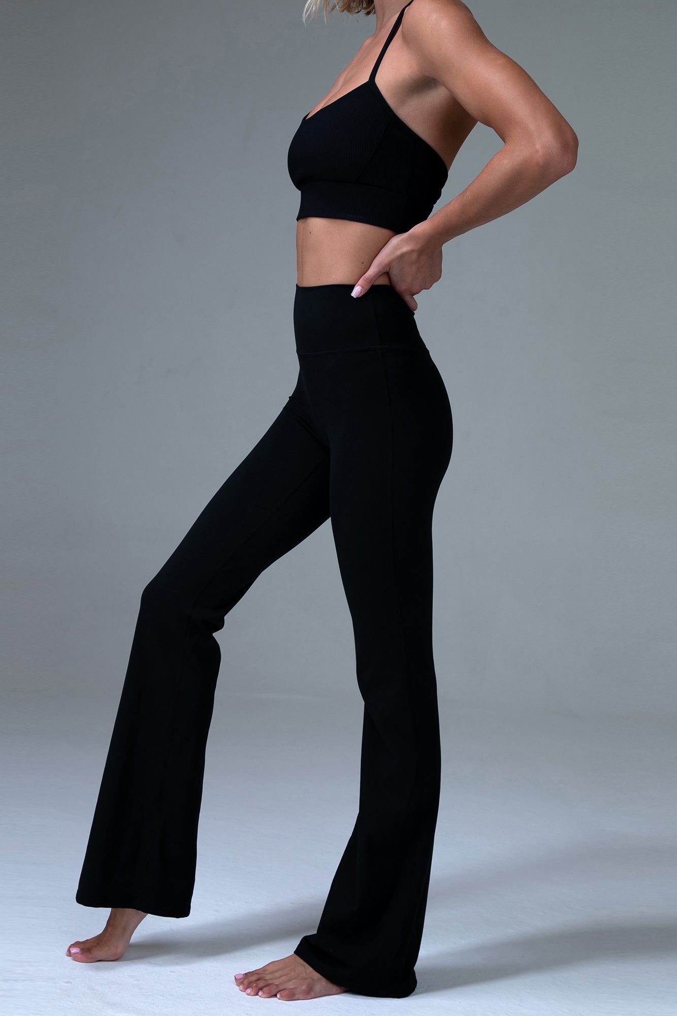 MFD High Waisted Back Pocket Flare Yoga Leggings