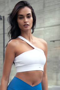 MFD One Shoulder Backless Cool Touch Cropped Yoga Tank Top